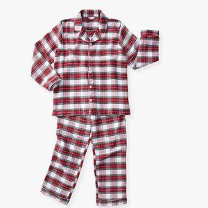 POTTERY BARN KIDS Stewart Plaid Flannel Holiday Pajama Set Kids Sz 10